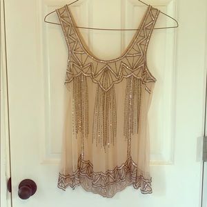 Sheer Beaded Top